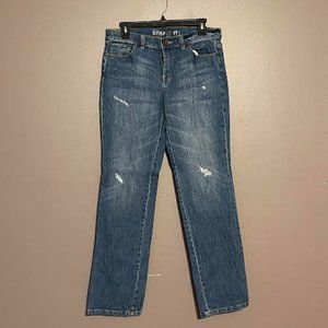 New York & Company Mid Rise Straight Leg Jeans